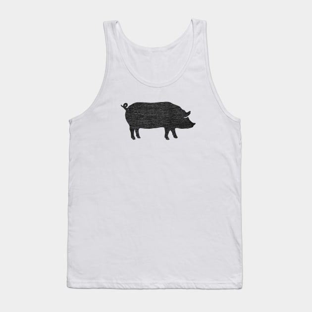 Pig Silhouette Tank Top by Coffee Squirrel